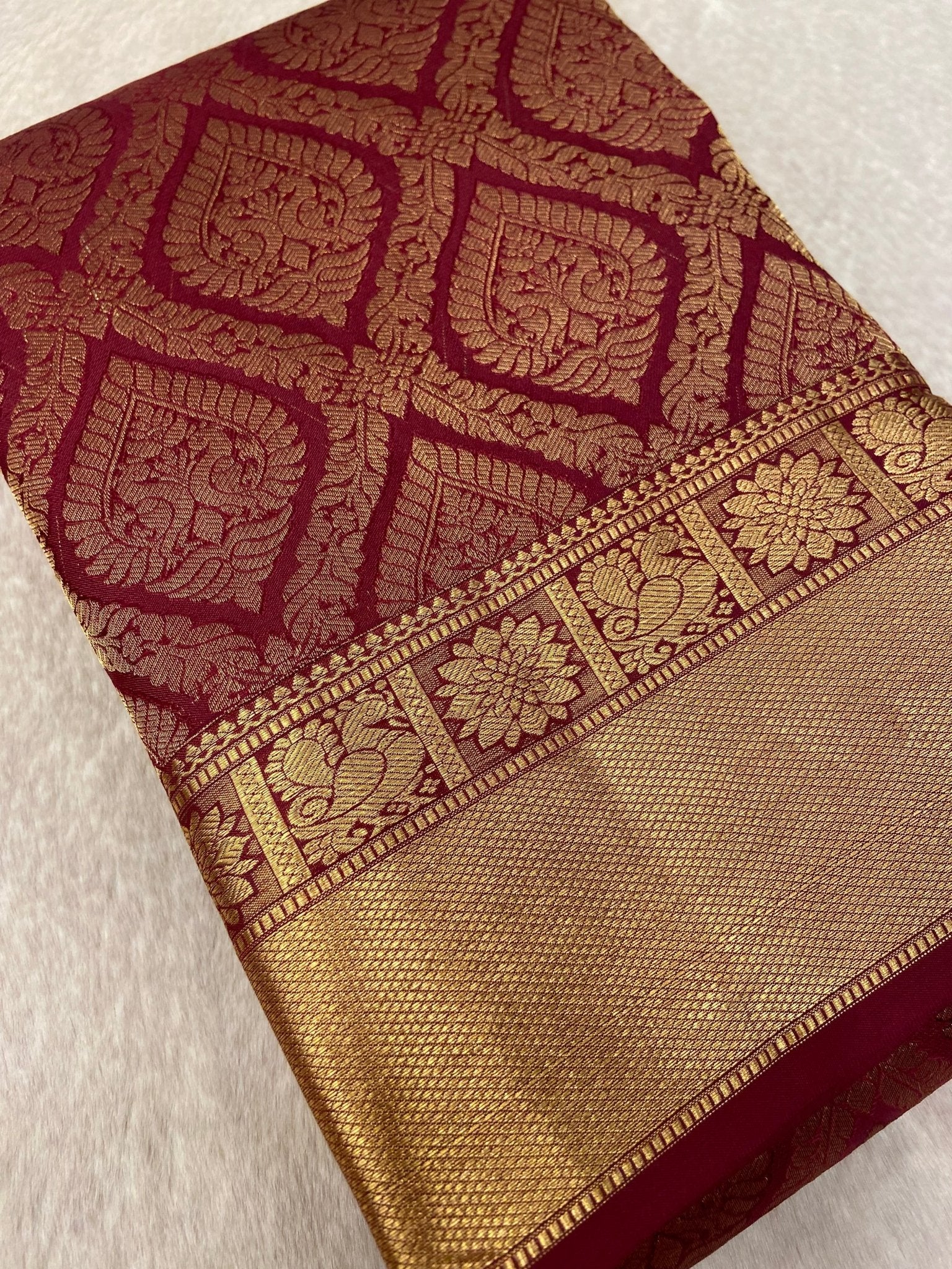 Pure Handloom Kanjeevaram Silk Mark Certified Saree - Kanjeevaram Silk Mandir