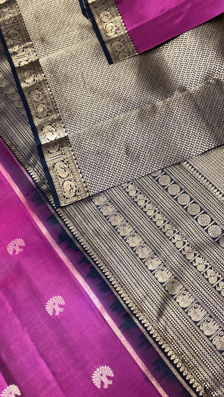 Pure handloom Kanjeevaram silk mark certified saree - Kanjeevaram Silk Mandir
