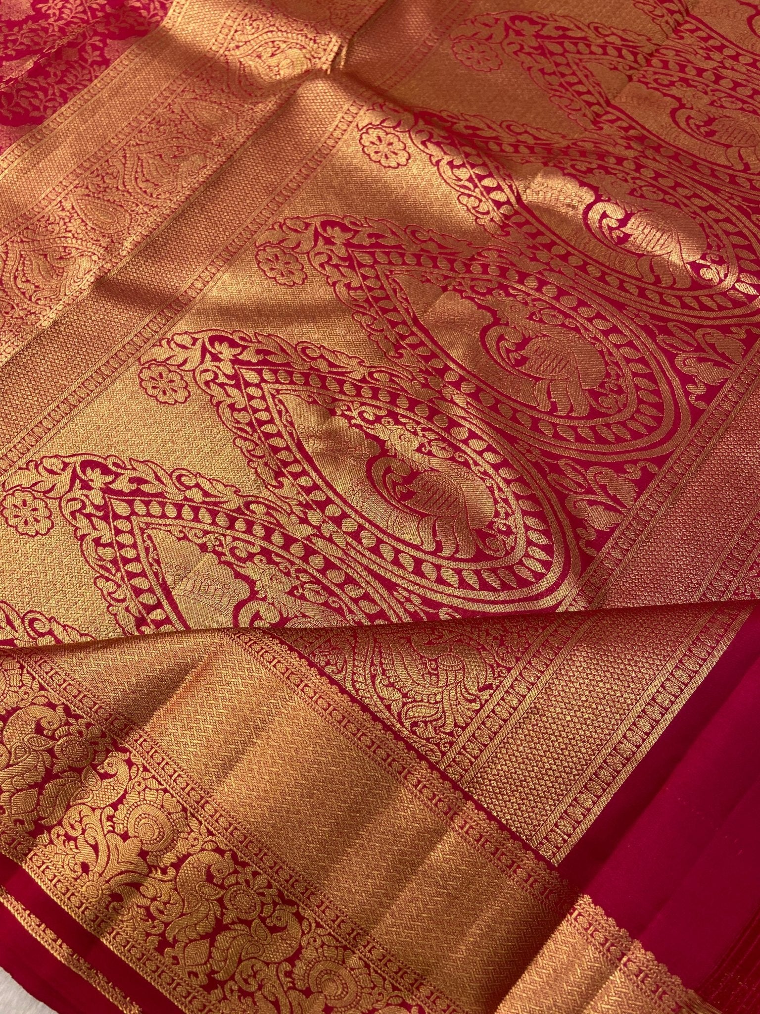 Pure Handloom Kanjeevaram Silk Mark Certified Saree - Kanjeevaram Silk Mandir