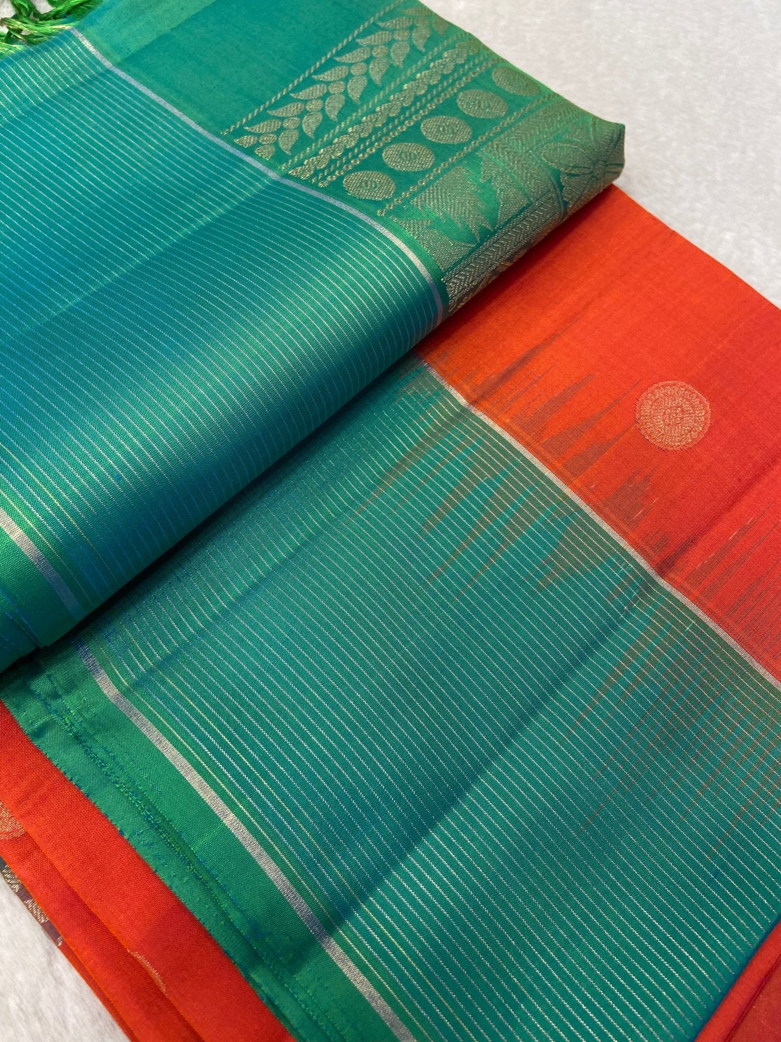Pure Handloom Kanjeevaram Soft Silk Mark Certified Saree - Kanjeevaram Silk Mandir