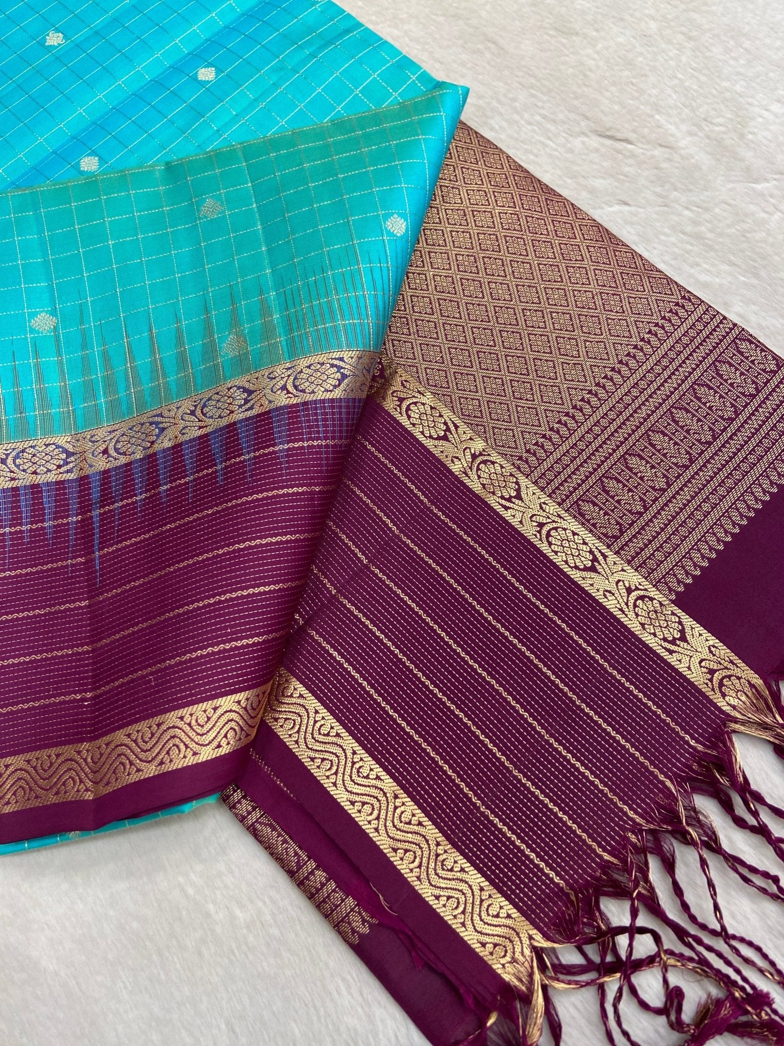 Pure Handloom Kanjeevaram Soft Silk Mark Certified Saree - Kanjeevaram Silk Mandir
