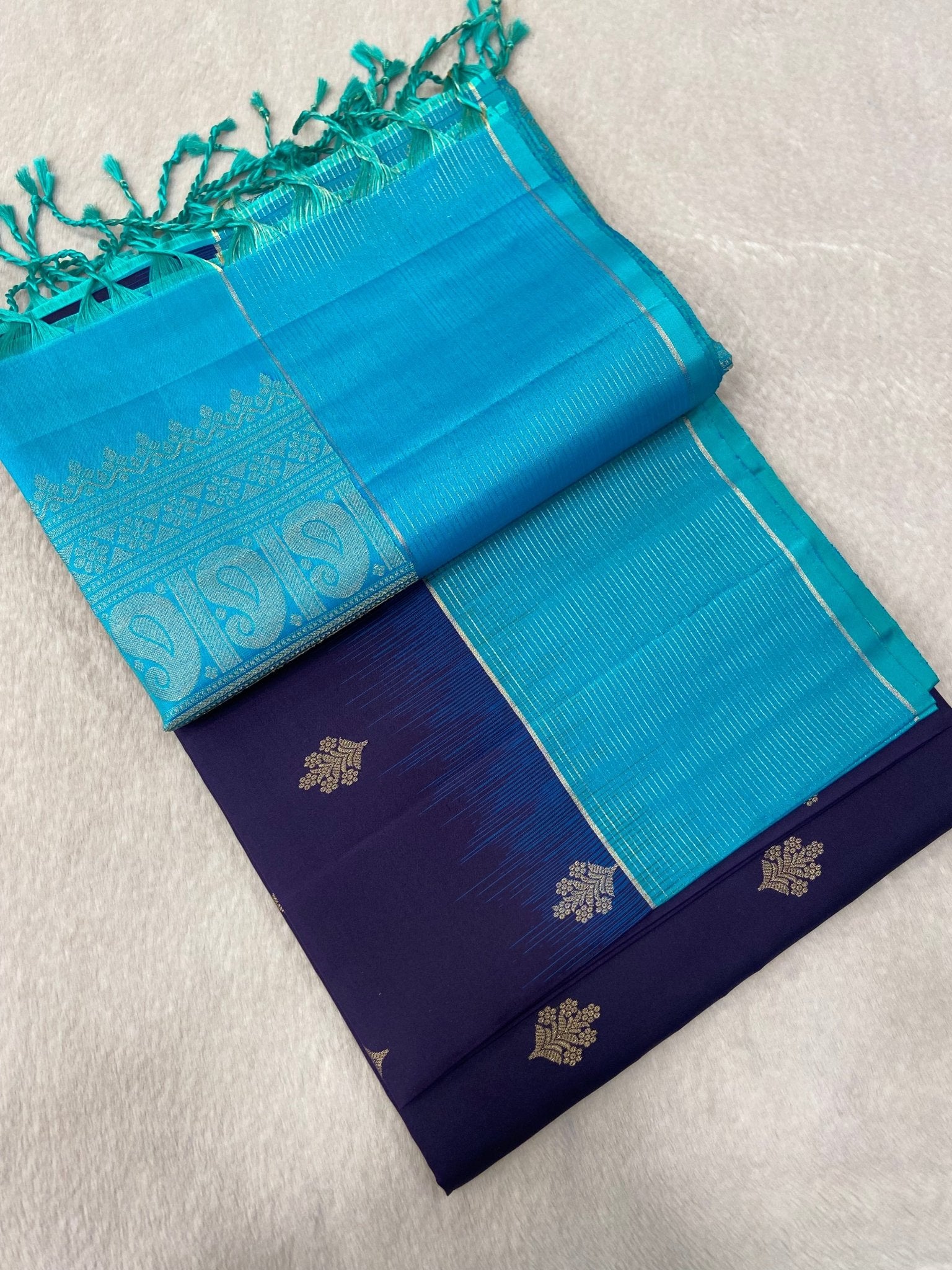 Pure Handloom Kanjeevaram Soft Silk Mark Certified Saree - Kanjeevaram Silk Mandir