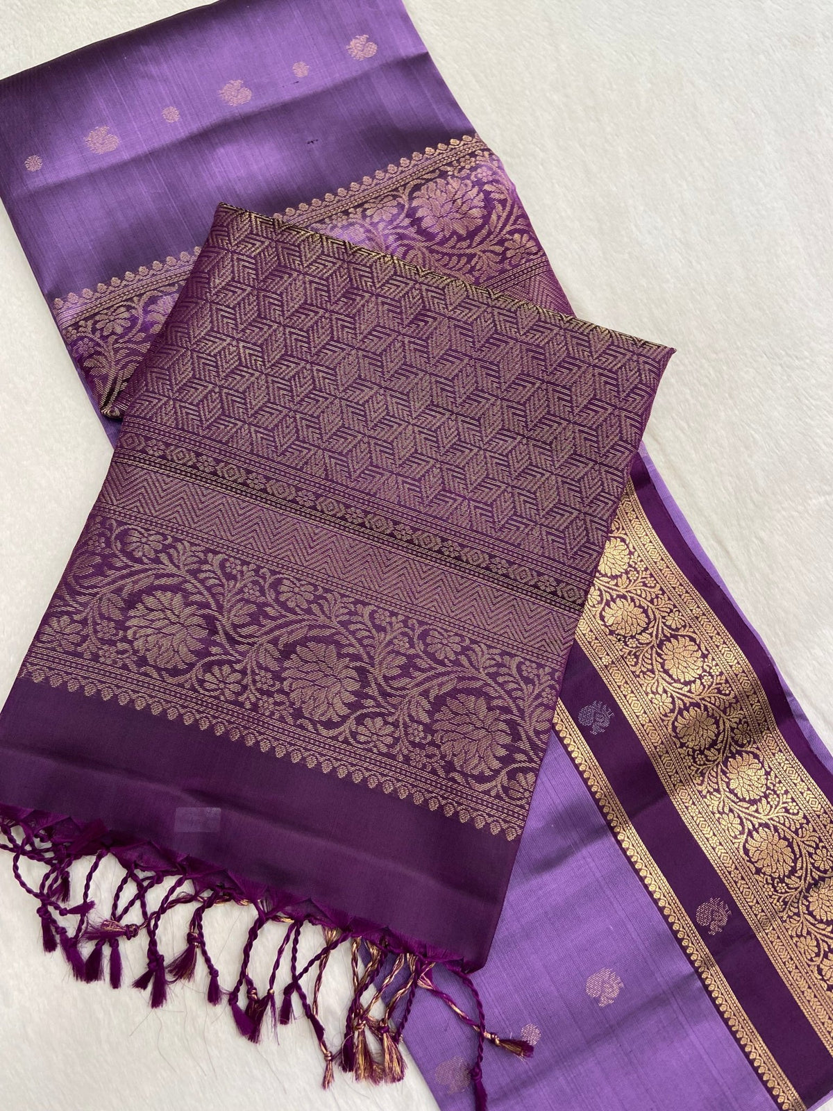Pure Handloom Kanjeevaram Soft Silk Mark Certified Saree. - Kanjeevaram Silk Mandir