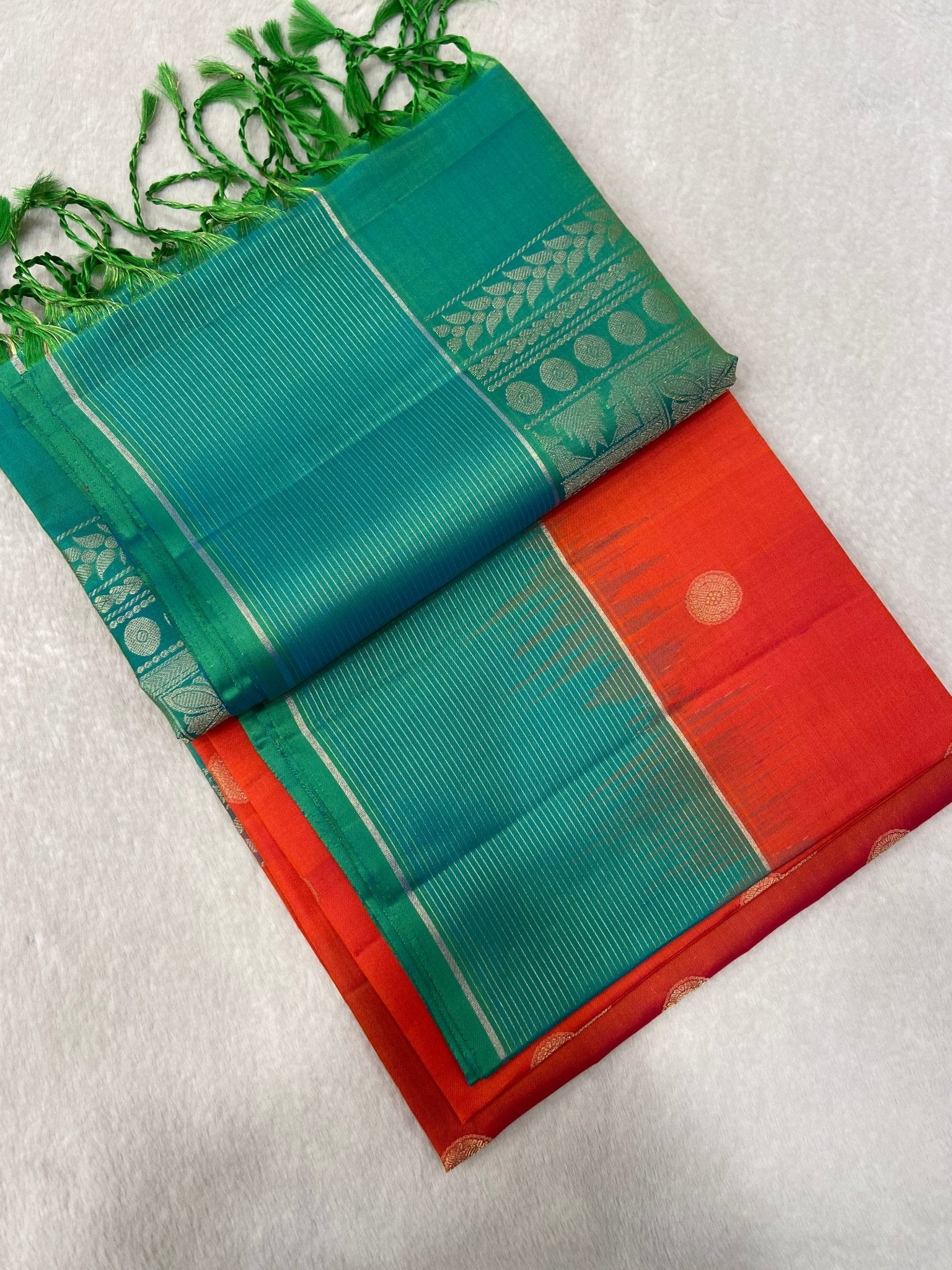 Pure Handloom Kanjeevaram Soft Silk Mark Certified Saree - Kanjeevaram Silk Mandir