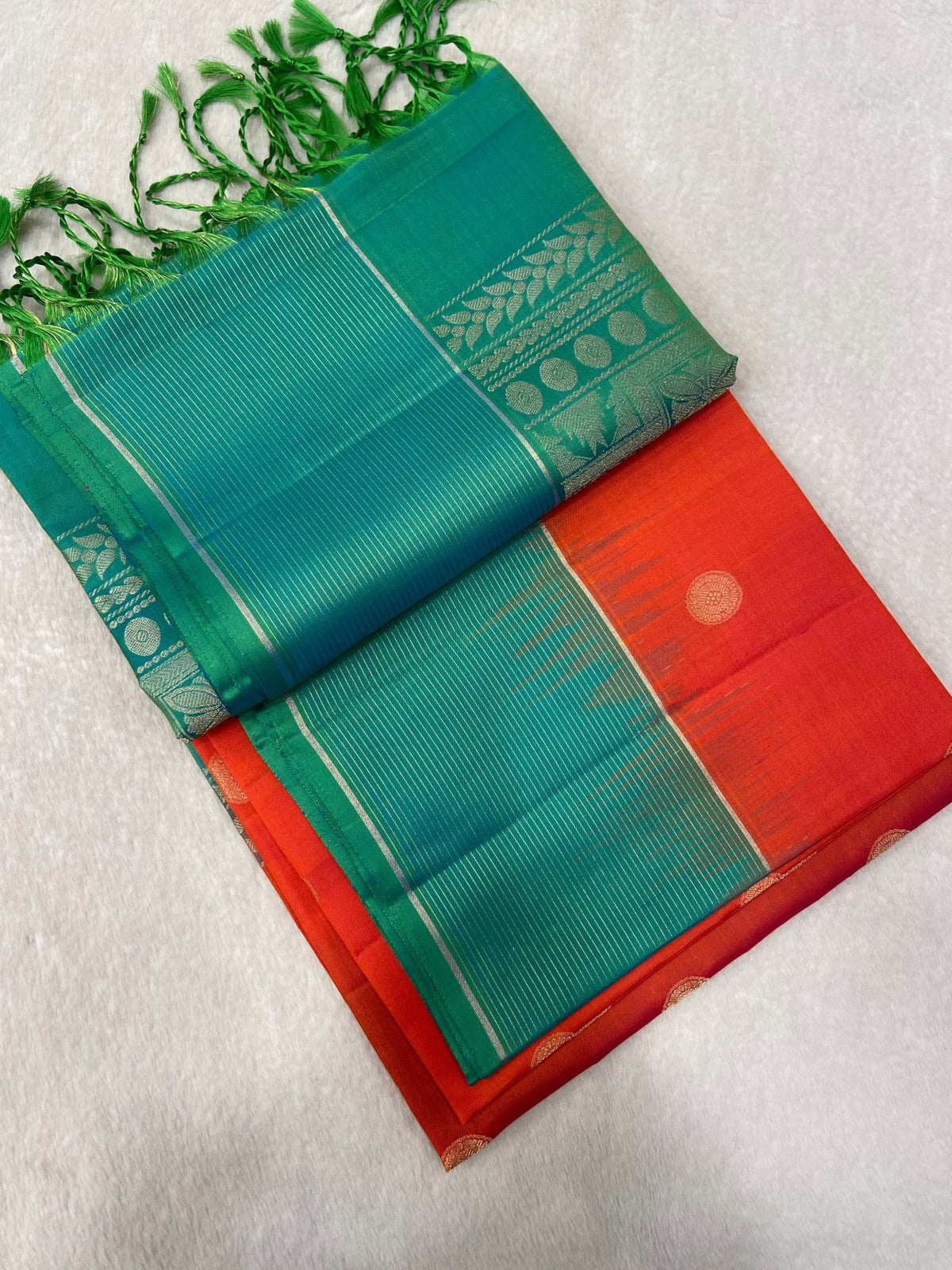 Pure Handloom Kanjeevaram Soft Silk Mark Certified Saree - Kanjeevaram Silk Mandir