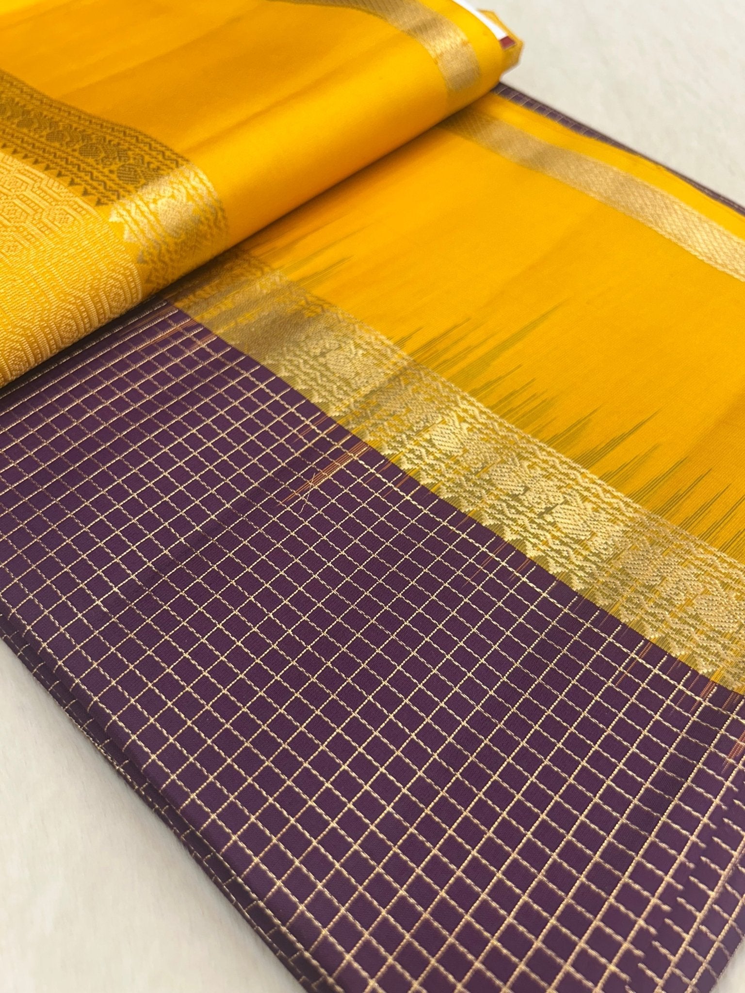 Pure Handloom Kanjeevaram Soft Silk Mark Certified Saree - Kanjeevaram Silk Mandir