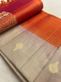 Pure Handloom Kanjeevaram Soft Silk Mark Certified Saree - Kanjeevaram Silk Mandir