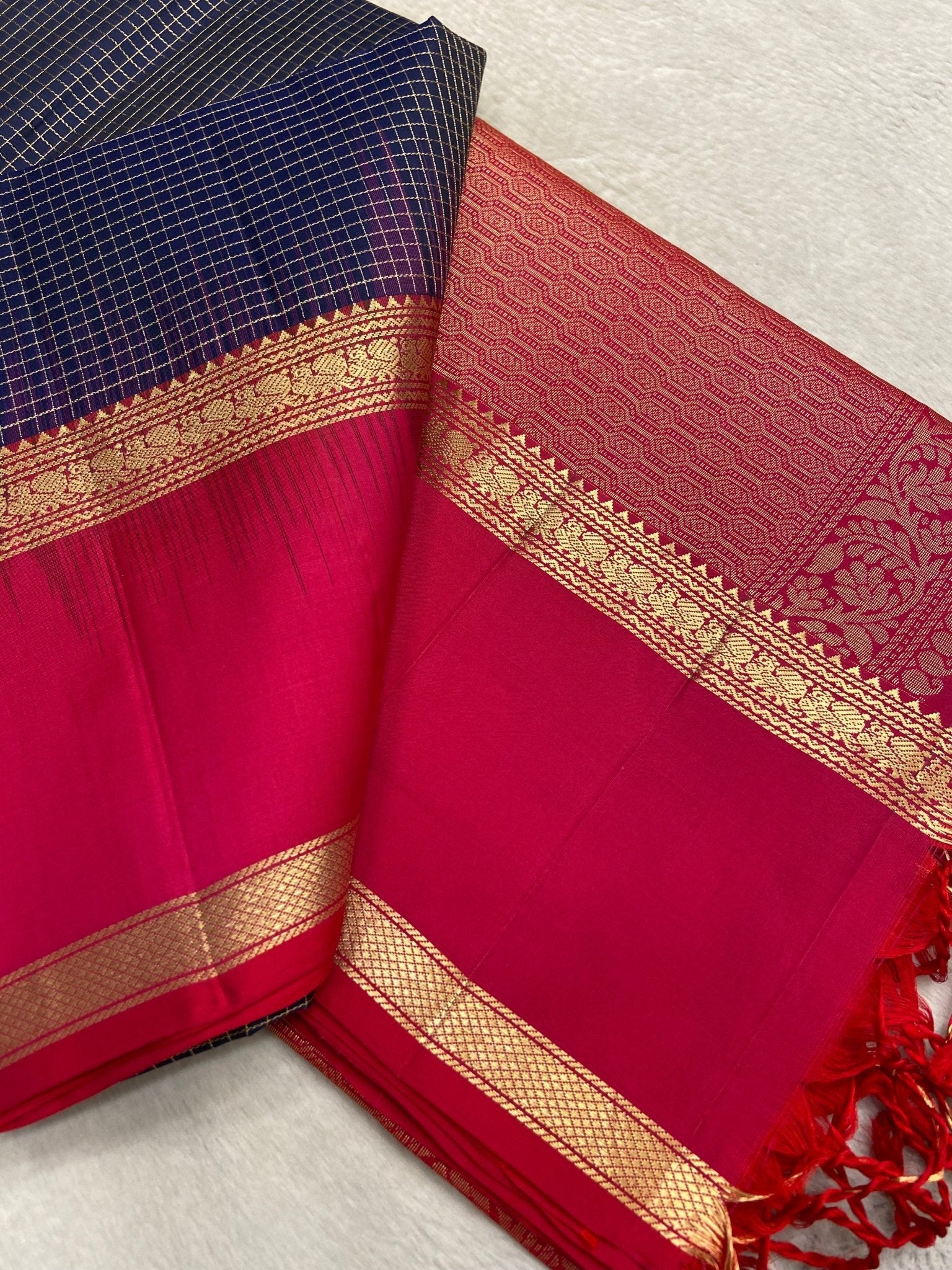 Pure Handloom Kanjeevaram Soft Silk Mark Certified Saree - Kanjeevaram Silk Mandir