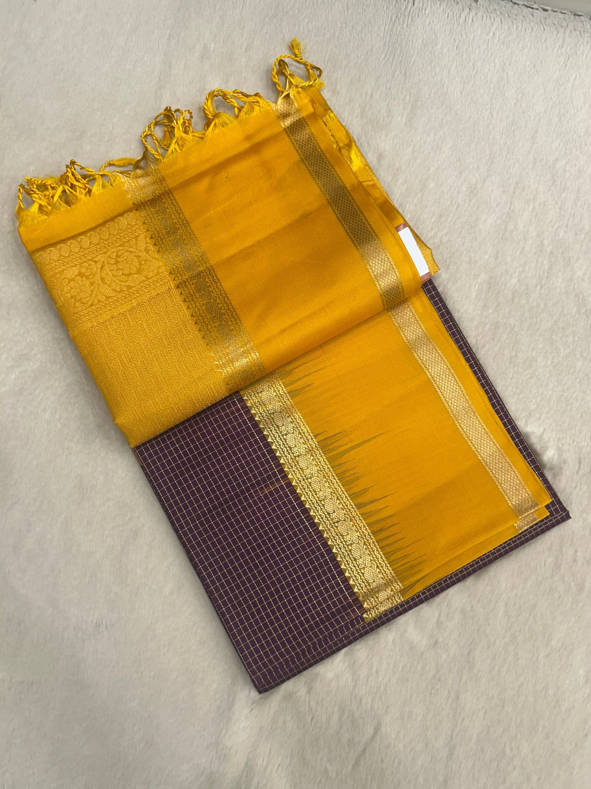 Pure Handloom Kanjeevaram Soft Silk Mark Certified Saree - Kanjeevaram Silk Mandir