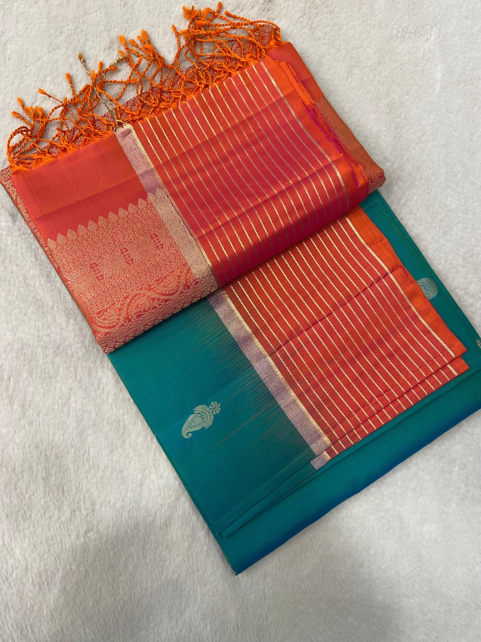 Pure Handloom Kanjeevaram Soft Silk Mark Certified Saree - Kanjeevaram Silk Mandir
