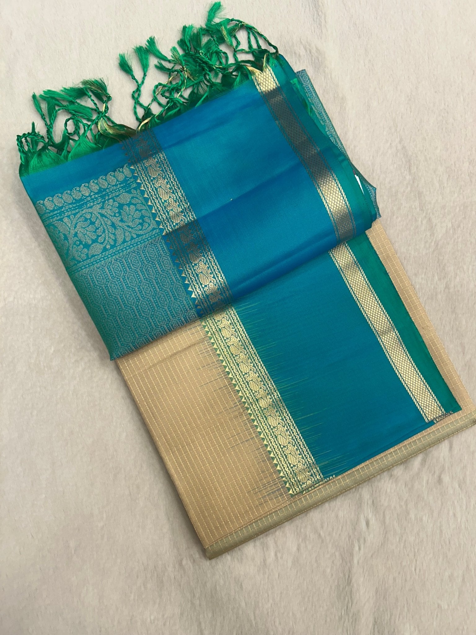 Pure Handloom Kanjeevaram Soft Silk Mark Certified Saree - Kanjeevaram Silk Mandir