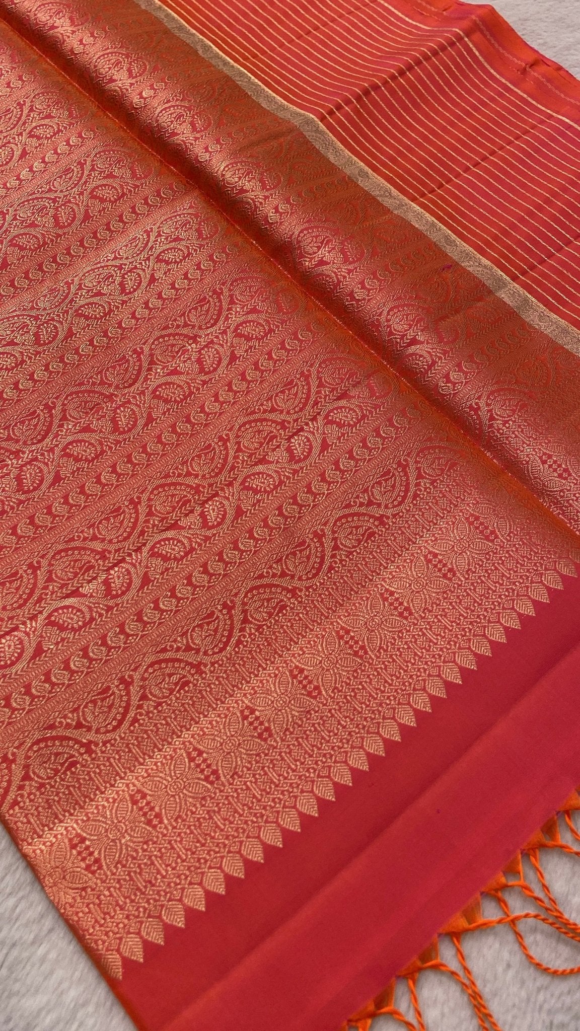 Pure Handloom Kanjeevaram Soft Silk Mark Certified Saree - Kanjeevaram Silk Mandir