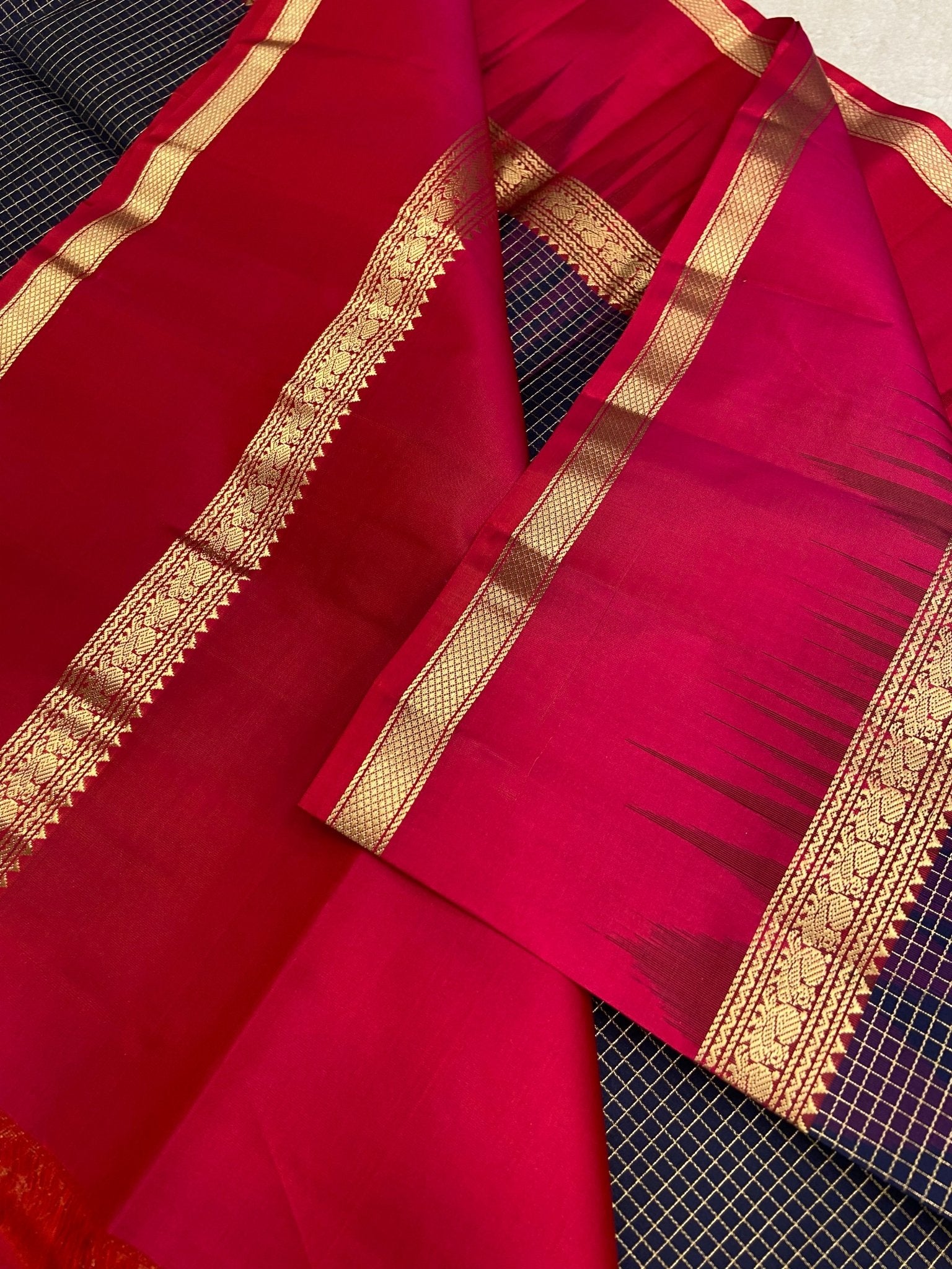 Pure Handloom Kanjeevaram Soft Silk Mark Certified Saree - Kanjeevaram Silk Mandir