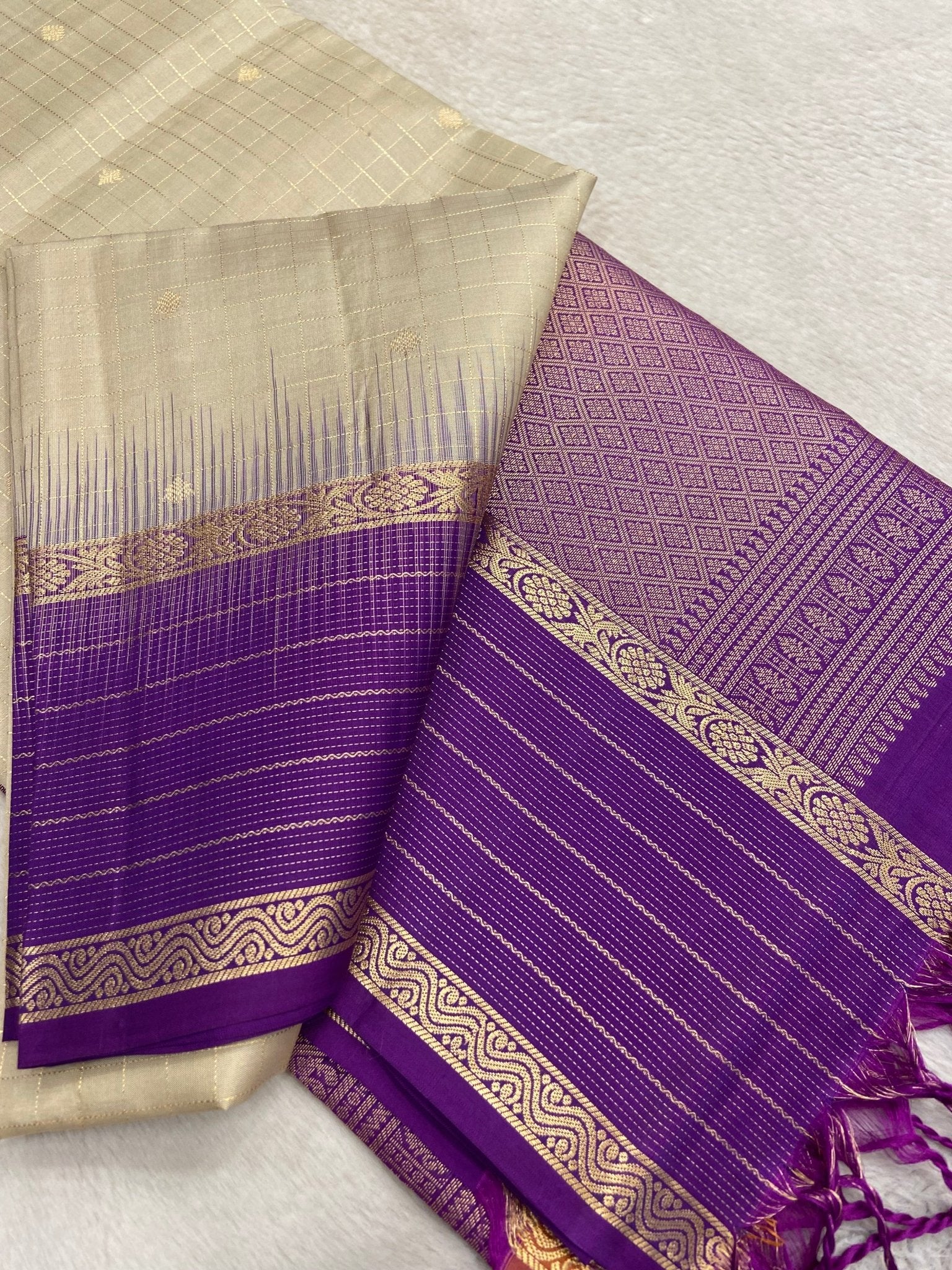 Pure Handloom Kanjeevaram Soft Silk Mark Certified Saree - Kanjeevaram Silk Mandir