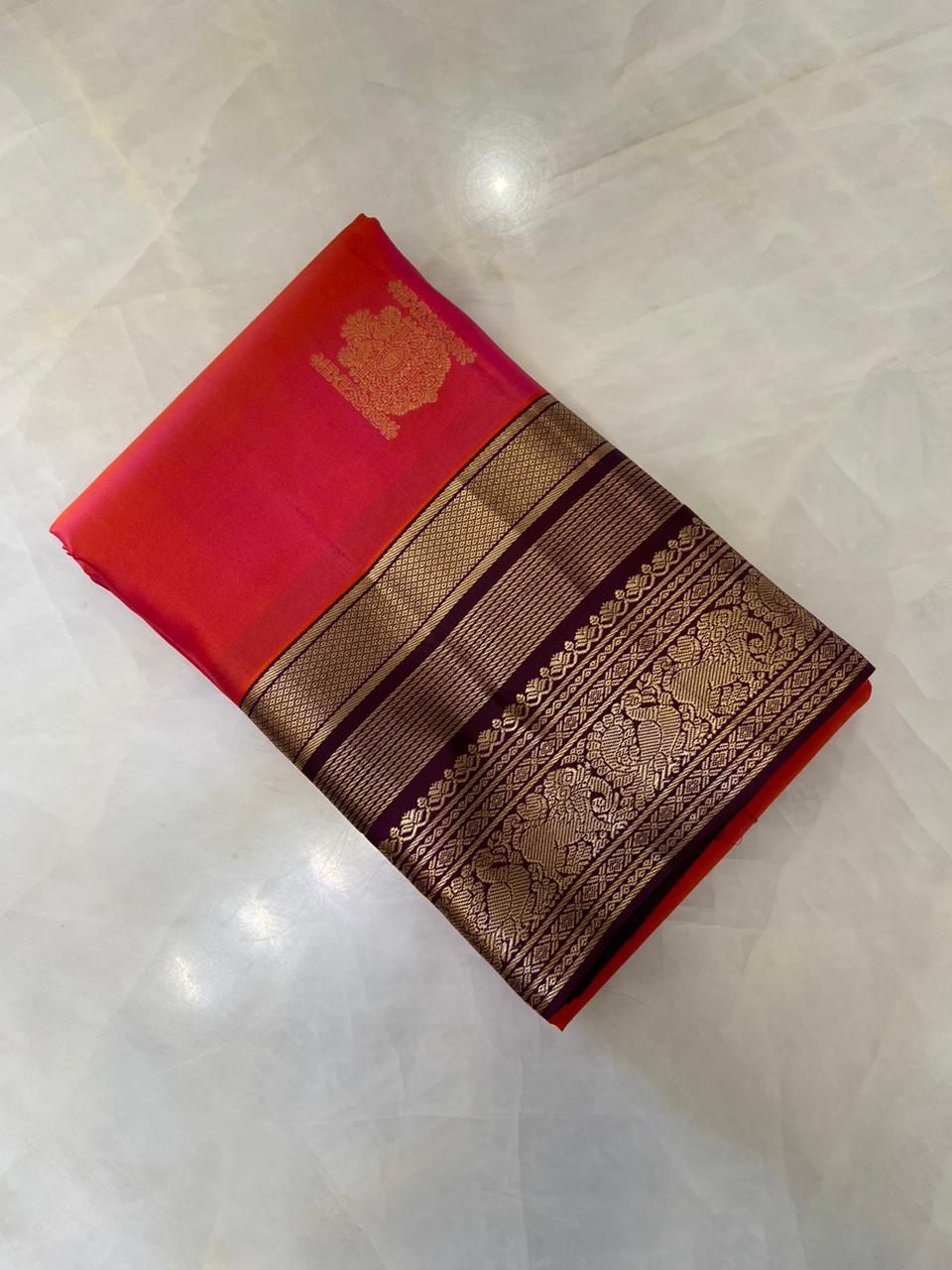 Pure Kanjeevaram silk mark certified saree - Kanjeevaram Silk Mandir