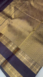 Pure Kanjeevaram silk mark certified saree (Dark Coffee brown) - Kanjeevaram Silk Mandir