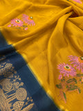 Pure Kota Embroidery Silk Saree - Kanjeevaram Silk Mandir