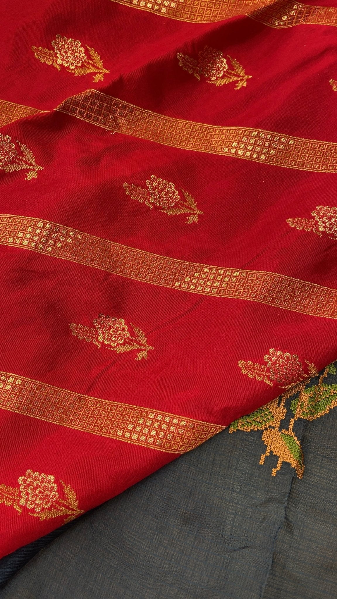 Pure Kota Embroidery Silk Saree - Kanjeevaram Silk Mandir