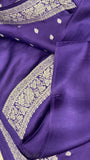 Pure Mashru Crepe Satin Silk Saree - Kanjeevaram Silk Mandir