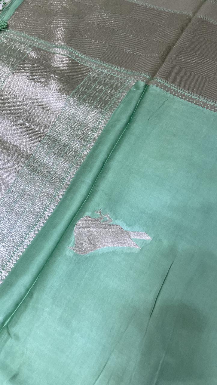 Pure Mashru crepe satin silk saree - Kanjeevaram Silk Mandir