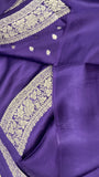 Pure Mashru Crepe Satin Silk Saree - Kanjeevaram Silk Mandir