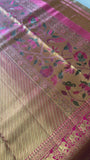 Pure Meenakari handloom Kanjeevaram silk mark certified saree - Kanjeevaram Silk Mandir