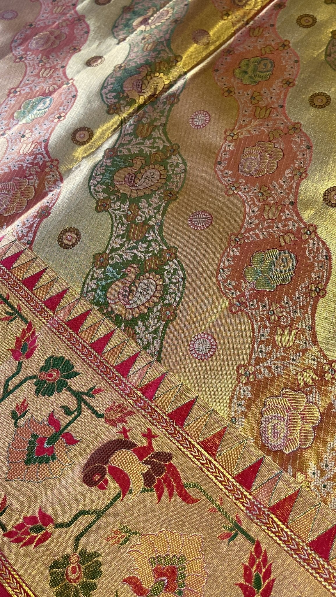 Pure Meenakari handloom Kanjeevaram silk mark certified saree - Kanjeevaram Silk Mandir