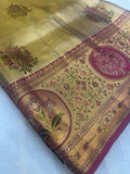 Pure Meenakari handloom Kanjeevaram silk mark certified saree - Kanjeevaram Silk Mandir