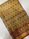 Pure Meenakari handloom Kanjeevaram silk mark certified saree - Kanjeevaram Silk Mandir
