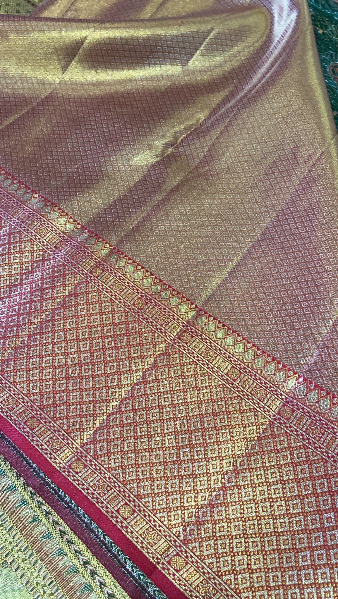 Pure Meenakari handloom Kanjeevaram silk mark certified saree - Kanjeevaram Silk Mandir