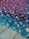 Pure Mix Banarasi Georgette Dual Tone Saree - Kanjeevaram Silk Mandir