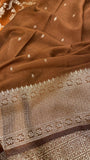 Pure Mix Banarasi Georgette Dual Tone Saree - Kanjeevaram Silk Mandir