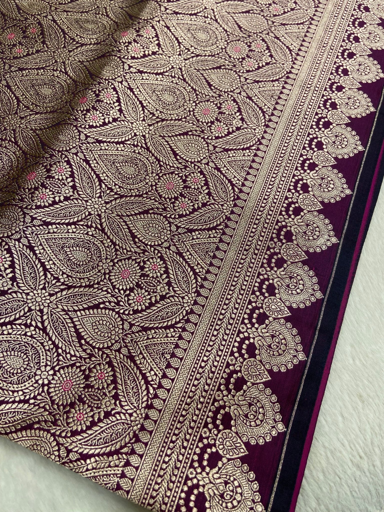 Pure Mix Banarasi Kathan Silk Saree - Kanjeevaram Silk Mandir
