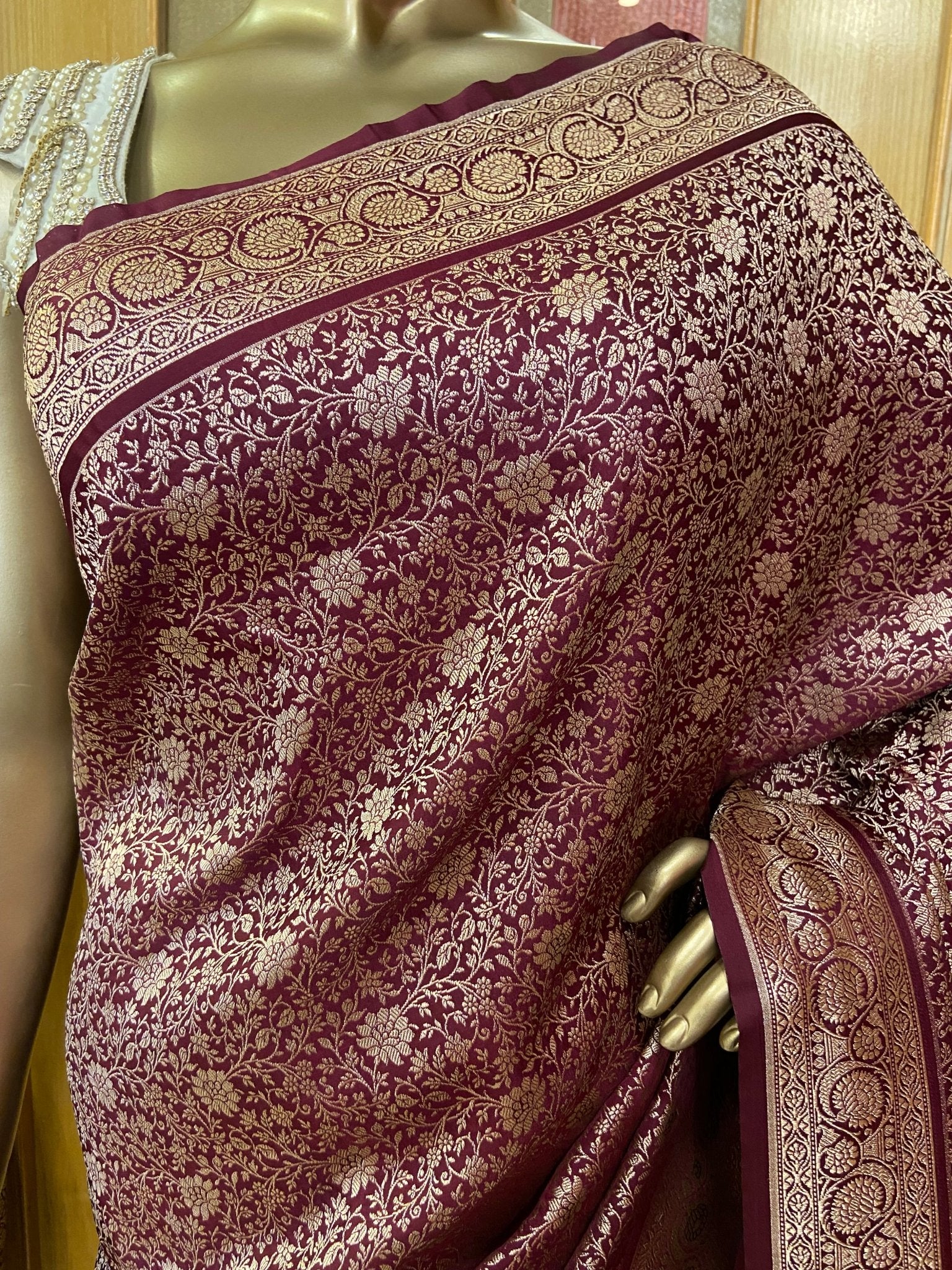 Pure Mix Banarasi Kathan Silk Saree - Kanjeevaram Silk Mandir