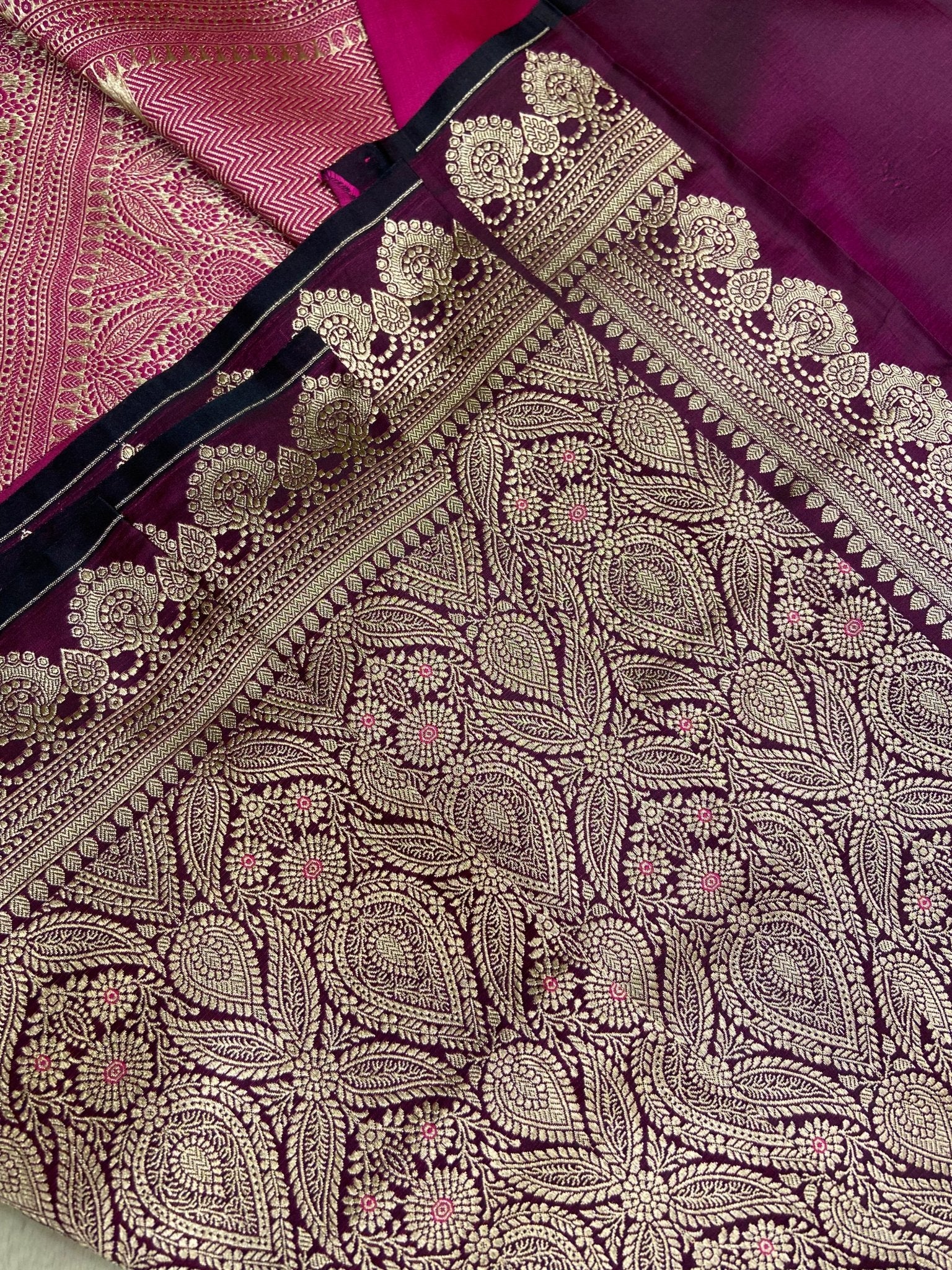 Pure Mix Banarasi Kathan Silk Saree - Kanjeevaram Silk Mandir