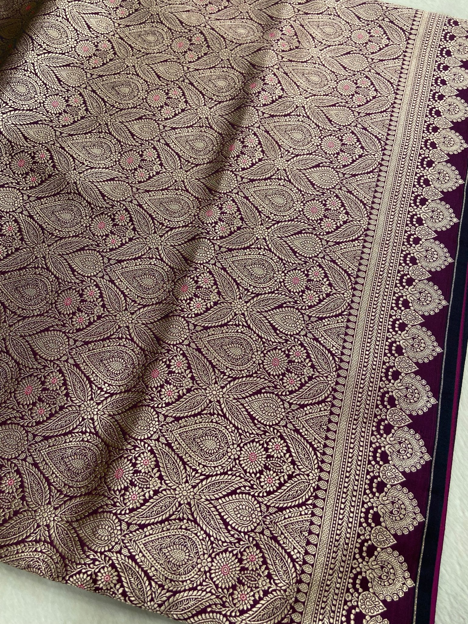 Pure Mix Banarasi Kathan Silk Saree - Kanjeevaram Silk Mandir