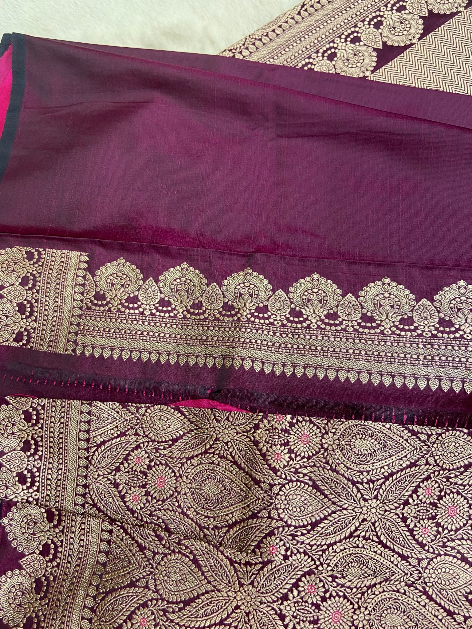 Pure Mix Banarasi Kathan Silk Saree - Kanjeevaram Silk Mandir