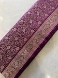 Pure Mix Banarasi Kathan Silk Saree (Purple) - Kanjeevaram Silk Mandir