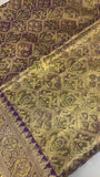 Pure mix bridal tissue semi silk saree with work blouse 💜🐘 - Kanjeevaram Silk Mandir