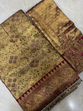 Pure mix bridal tissue semi silk saree with work blouse💠 - Kanjeevaram Silk Mandir