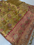 Pure mix bridal tissue semi silk saree with work blouse🦚 - Kanjeevaram Silk Mandir