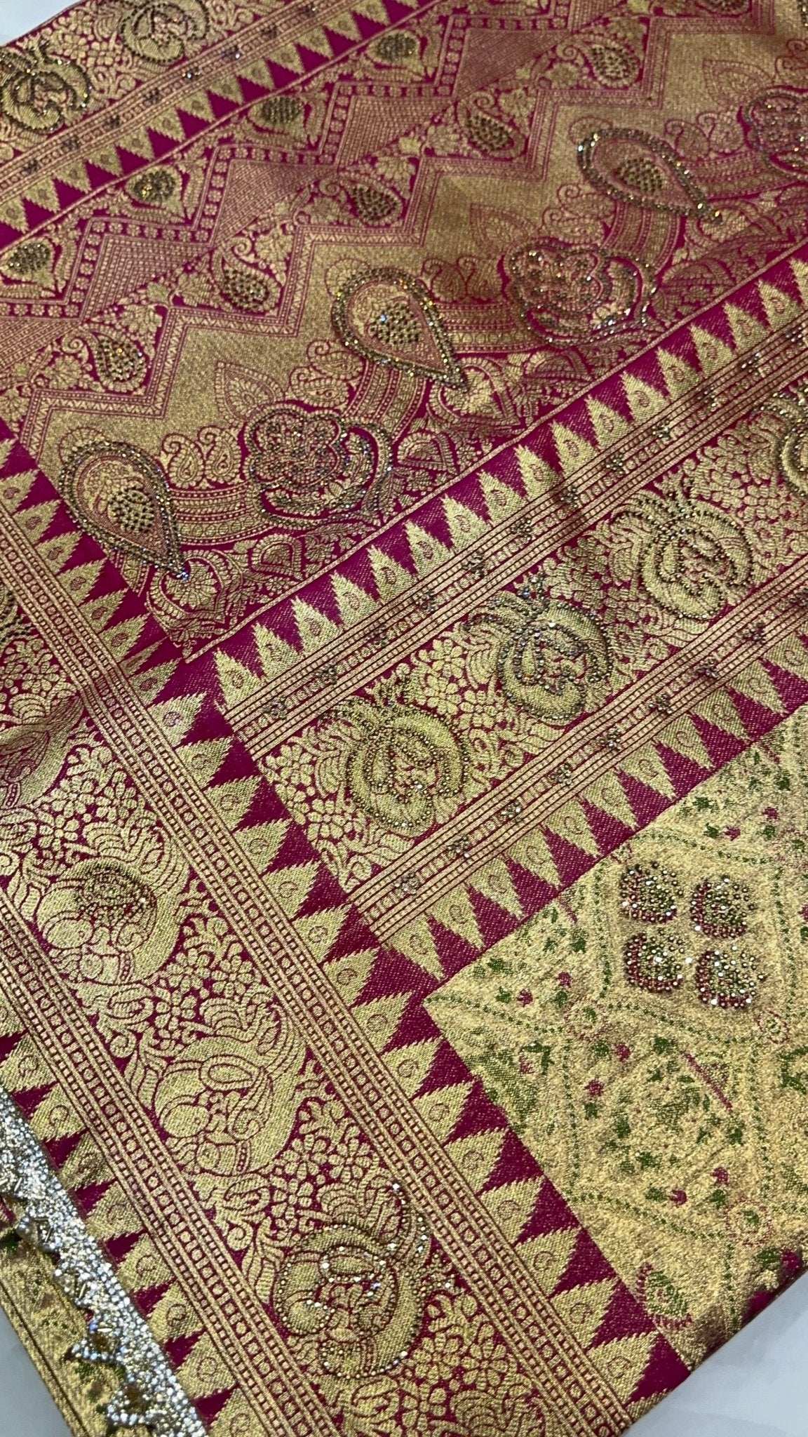 Pure mix bridal tissue semi silk saree with work blouse💠 - Kanjeevaram Silk Mandir