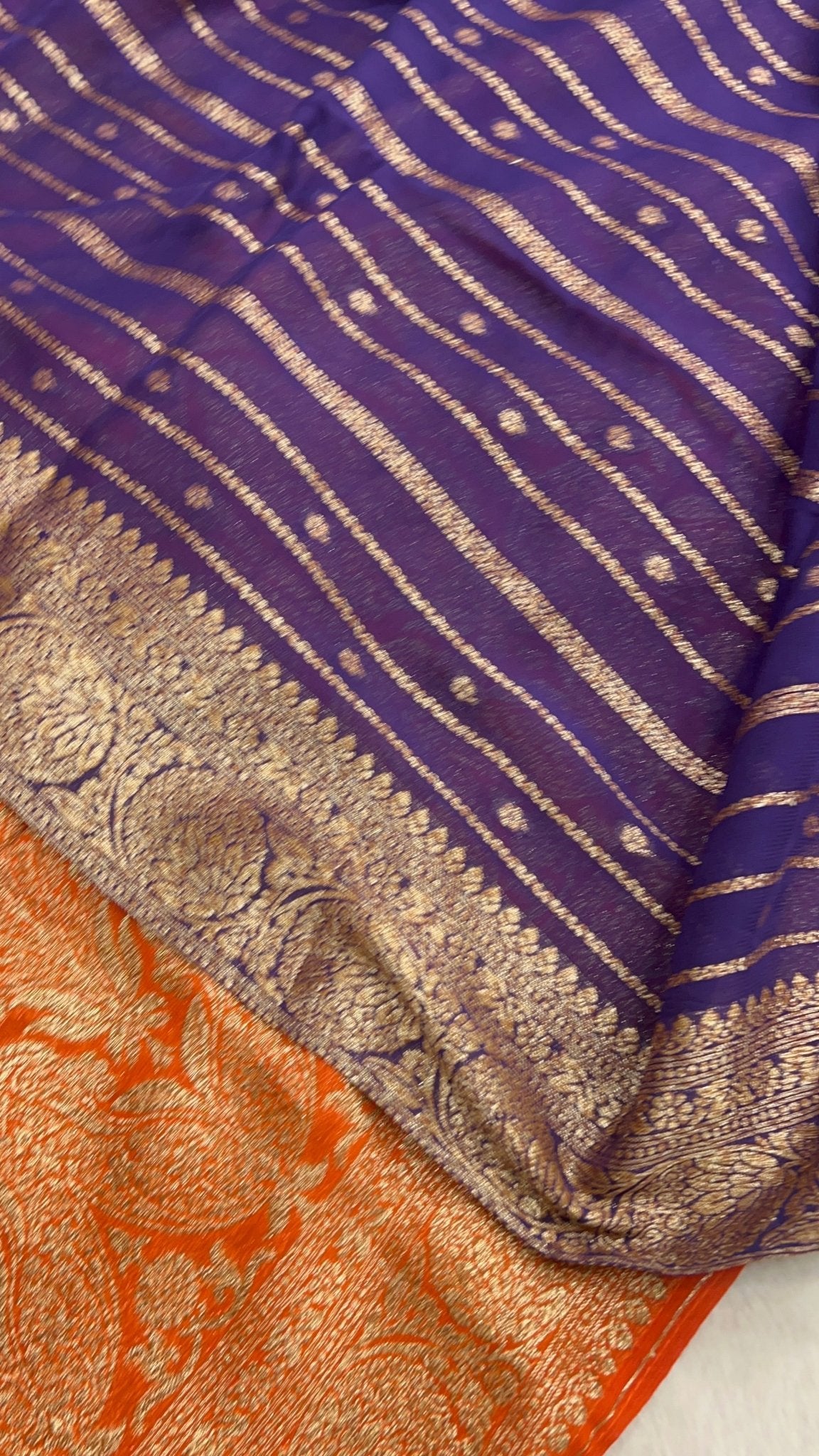 Pure Mix Crepe Georgette Saree - Kanjeevaram Silk Mandir