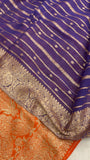 Pure Mix Crepe Georgette Saree - Kanjeevaram Silk Mandir