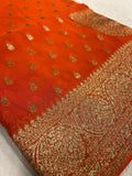 Pure Mix Crepe Georgette Saree - Kanjeevaram Silk Mandir