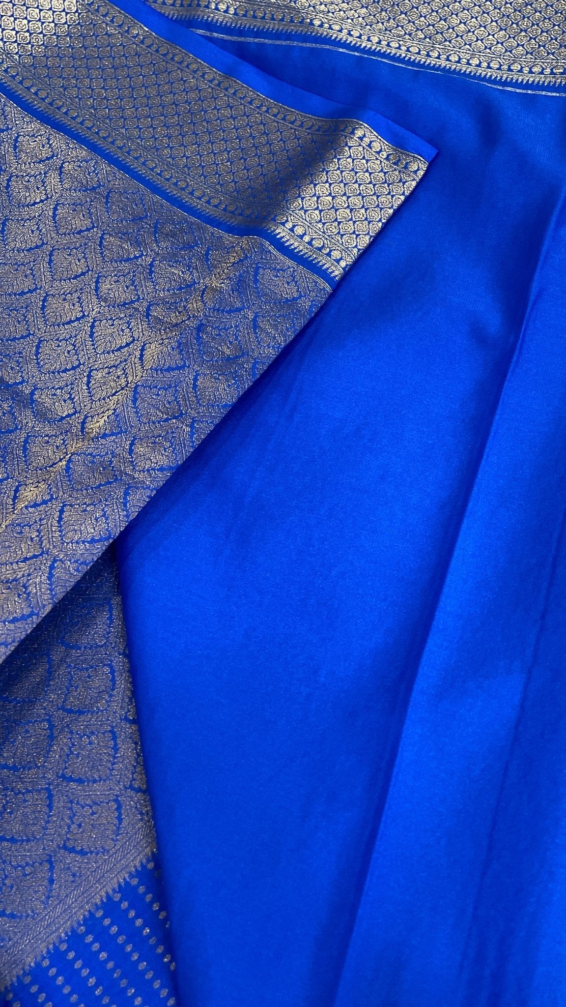 Pure Mix Crepe Mysore Silk Saree - Kanjeevaram Silk Mandir