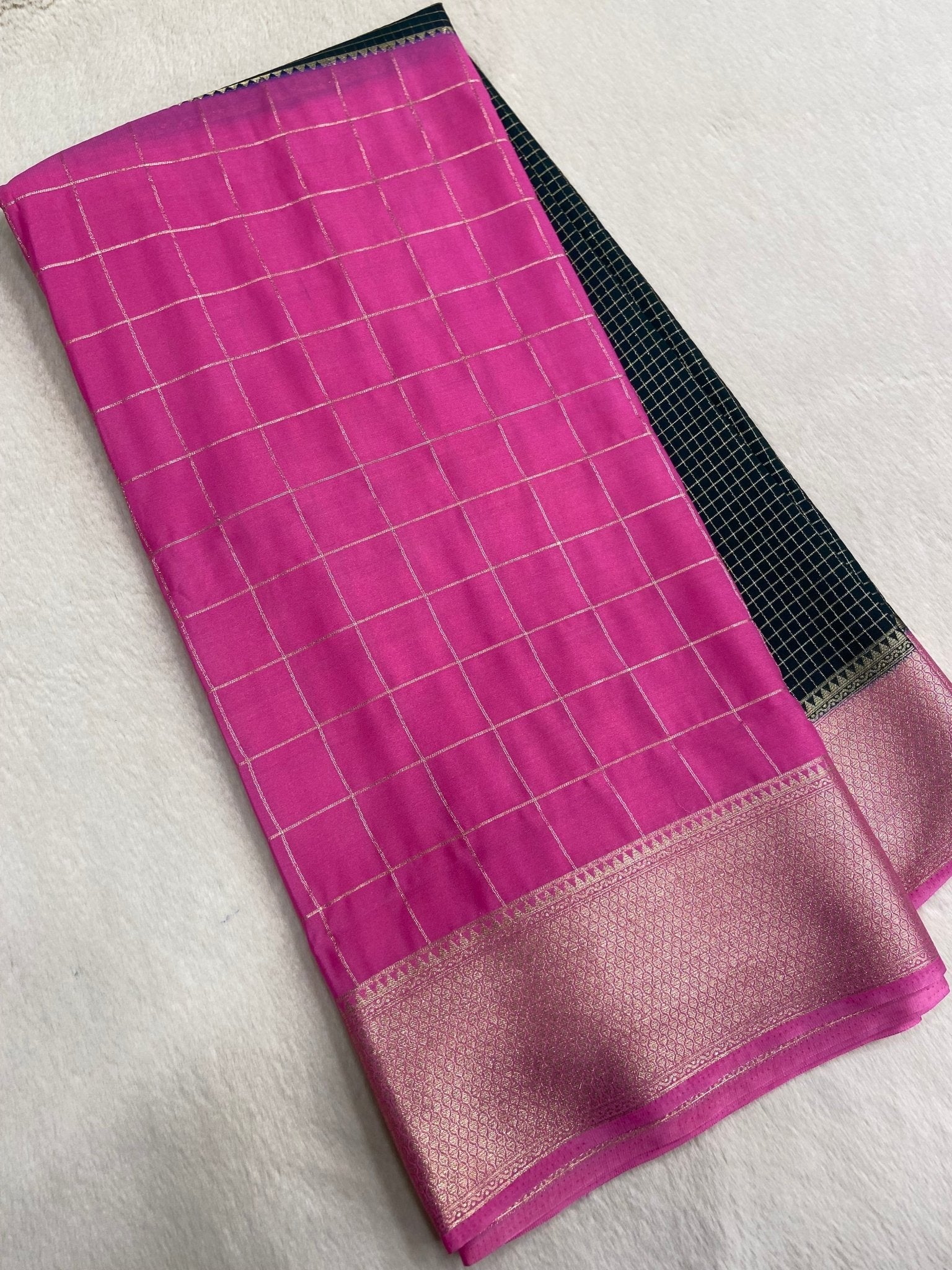 Pure Mix Crepe Mysore Silke Saree ✨ - Kanjeevaram Silk Mandir
