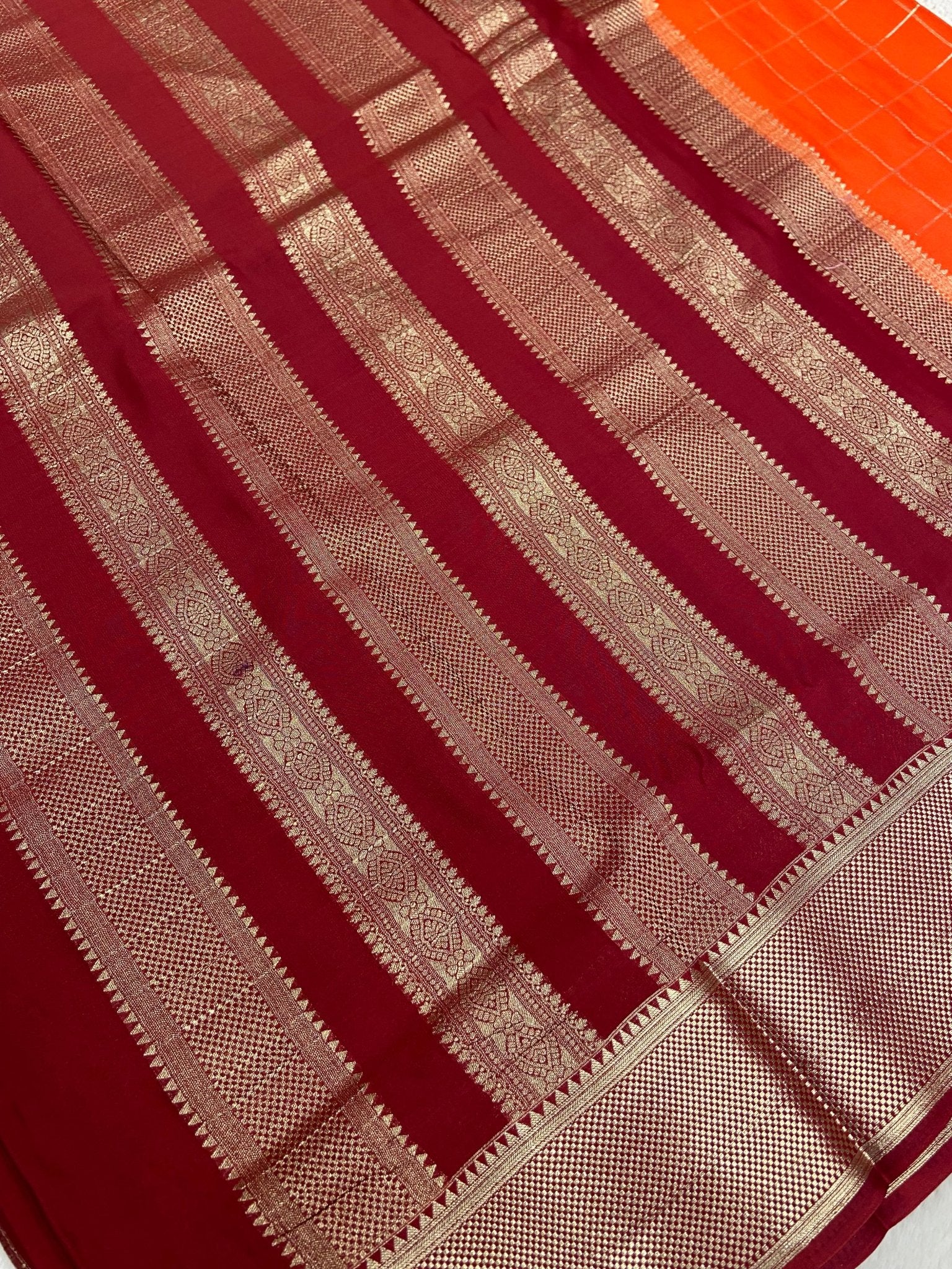 Pure Mix Crepe Mysore Silke Saree ✨ - Kanjeevaram Silk Mandir