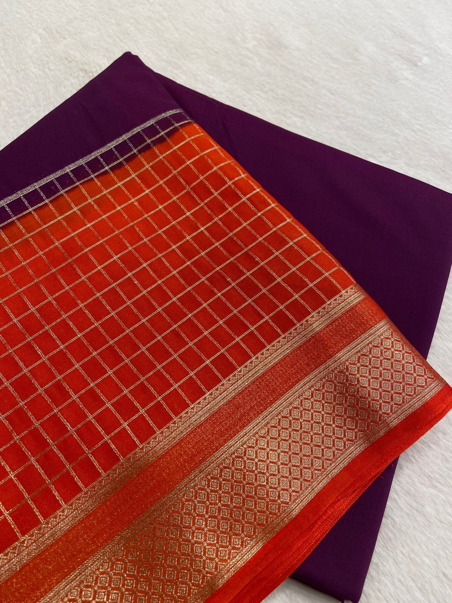 Pure Mix Crepe Mysore Silke Saree ✨ - Kanjeevaram Silk Mandir