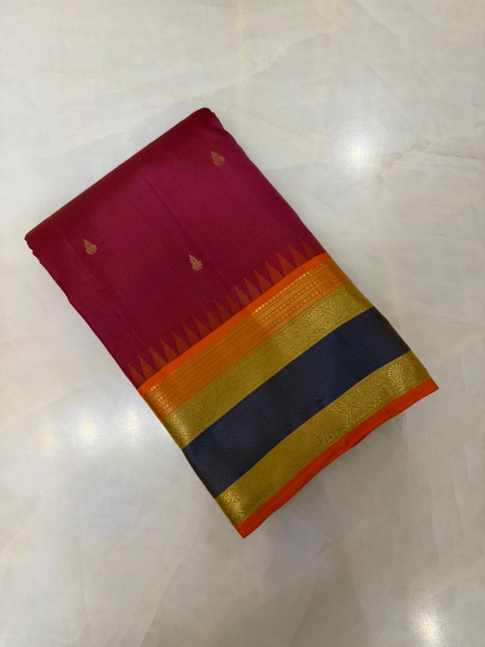 Pure Mix Kanjeevaram Silk Saree - Kanjeevaram Silk Mandir